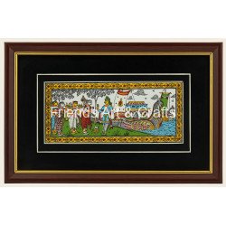 Boita Bandana Pattachitra Wooden Frame 11 x 7
