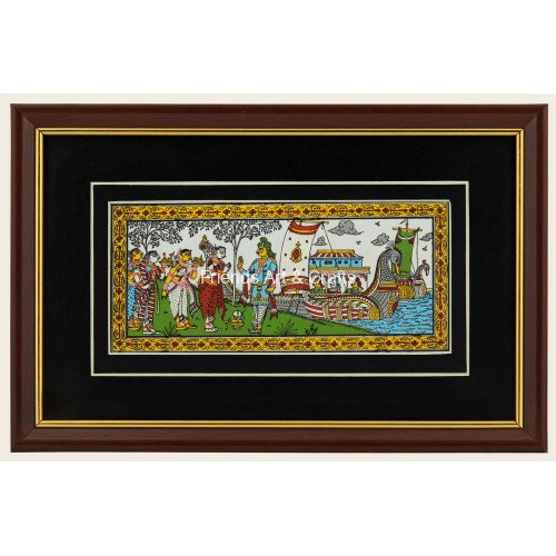 Boita Bandana Pattachitra Wooden Frame 11 x 7