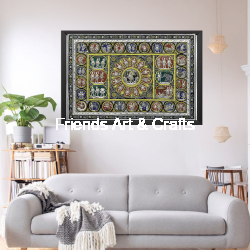Handcrafted Dashavatara Krishna Pattachitra Painting – Traditional Odisha Folk Art