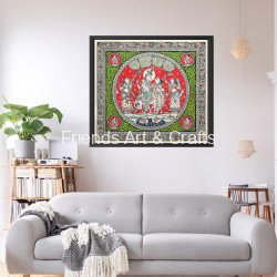 Radha Krishna Rasa Leela Pattachitra Painting – Divine Harmony Edition