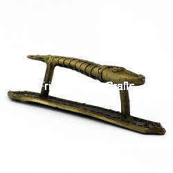 Handcrafted Dhokra Brass Crocodile Door Handle