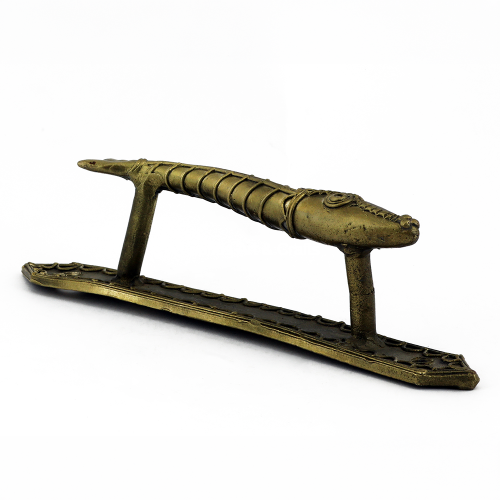 Handcrafted Dhokra Brass Crocodile Door Handle