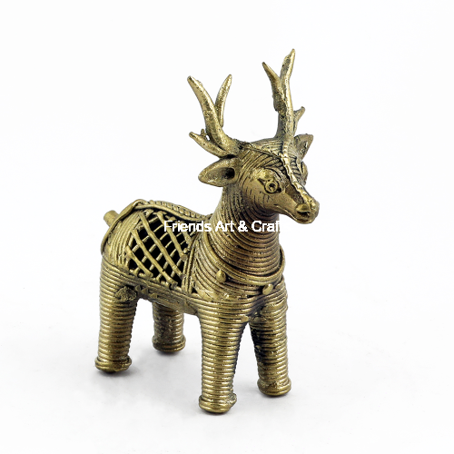 Handcrafted Dhokra Brass Deer Figurine