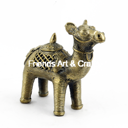 Handcrafted Dhokra Brass Camel Figurine