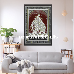Handcrafted Krishna Raas Leela Pattachitra Painting – Traditional Odisha Folk Art