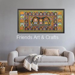 Lord Jagannath Maha Darshan Pattachitra Painting - Sacred Heritage Collection